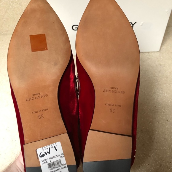 Givenchy Elegant Studded Loafer Mule Red 39 / 9 - Picture 8 of 8